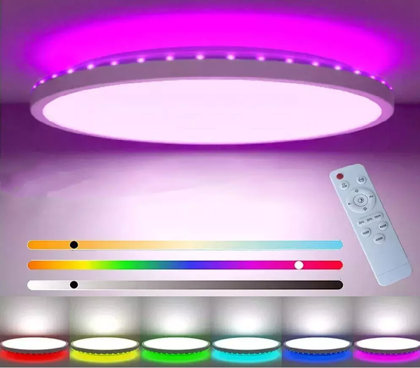 12-Inch 24W RGB Dimmable LED Flush