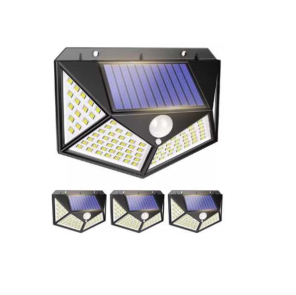 4X Solar Power PIR Motion Sensor Wall Lights