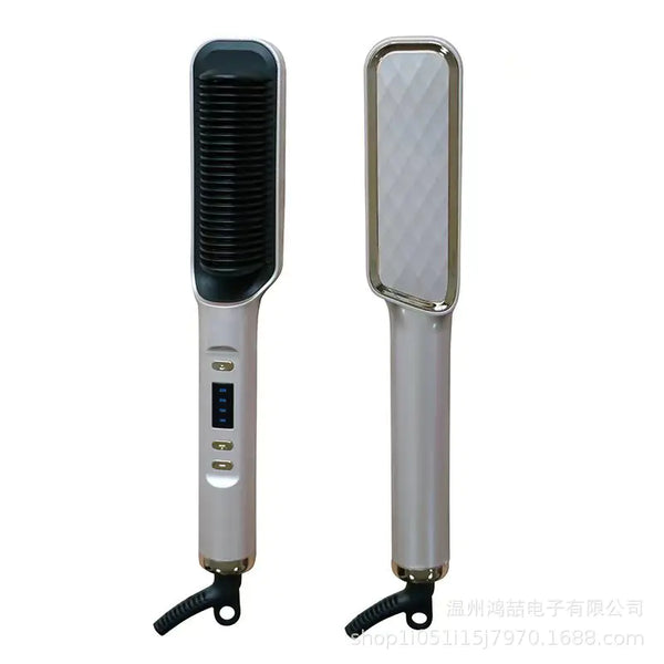 New Ionic LCD Hair Straightening Brush and Curler