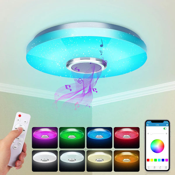 36W Smart LED Ceiling Light with Bluetooth Speaker