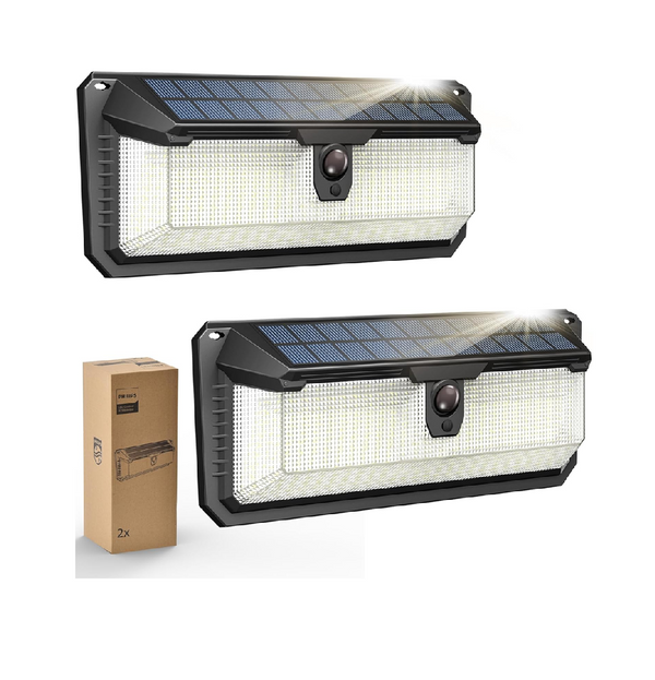 258 LED Solar Motion Sensor Outdoor Lights (2 Pack)