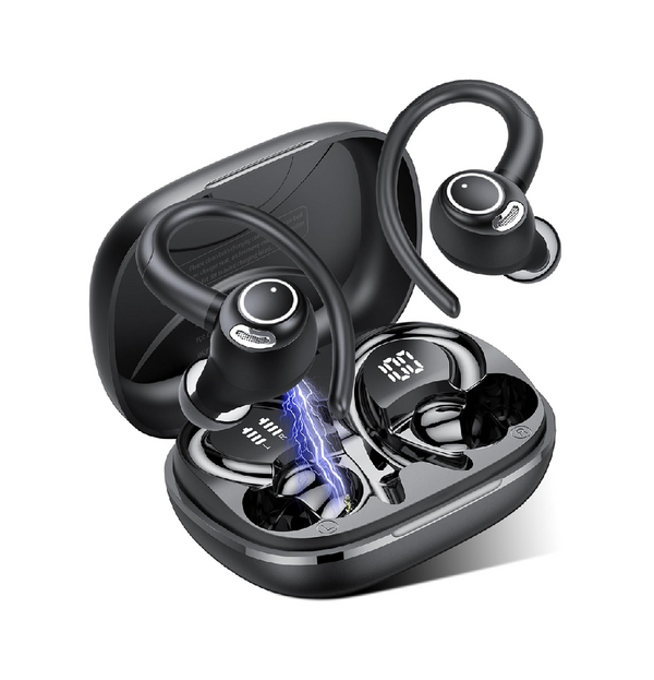 Wireless Earbuds Bluetooth 5.3 Headphones with Ear Hooks, ENC Mic, 40H Playtime, IP7 Waterproof