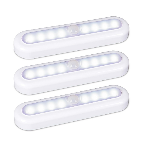 STAR-SPANGLED 7" Motion Sensor LED Stick-On Lights, 3 Pack