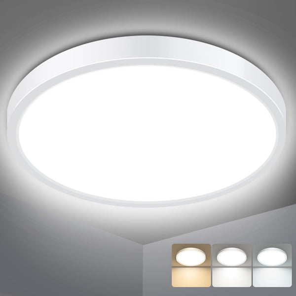 Bathroom LED Ceiling Light, IP54, 3-Color Temperature