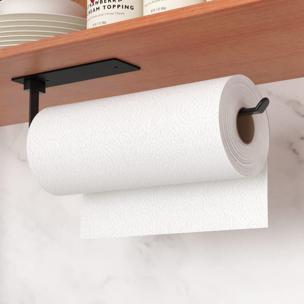 Black Under Cabinet Kitchen Roll Holder – Self-Adhesive