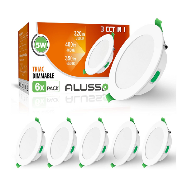 Ultra Slim 5W Dimmable LED Downlights 6 Pack