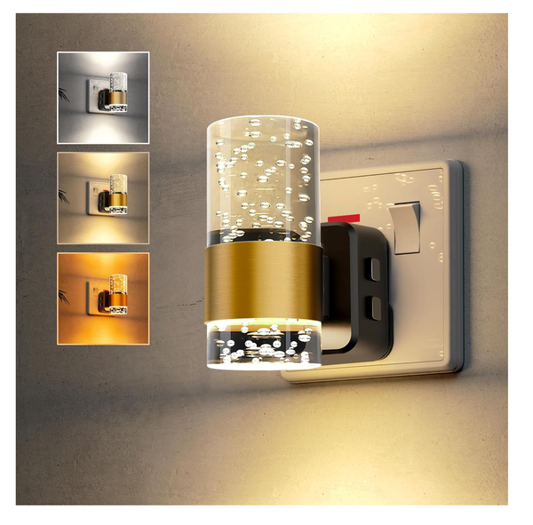 Plug-In LED Night Light with Dusk-to-Dawn Sensor and Adjustable Brightness