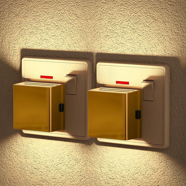Gold LED Plug-in Night Light with Dusk to Dawn Sensor