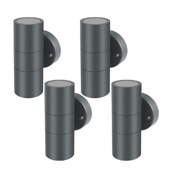 4 Pack Outdoor Up Down Wall Lights IP44 Waterproof