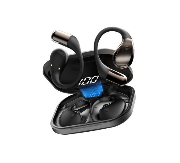 Bluetooth 6.0 Open-Ear Headphones – 40H Wireless Earbuds with Mic, IPX7