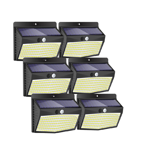 Solar Lights Outdoor 168LED Motion Sensor 6 Pack
