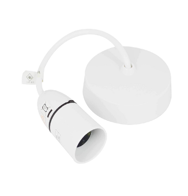Cambridge 6-Inch Ceiling Pendant Kit with Lampholder – White