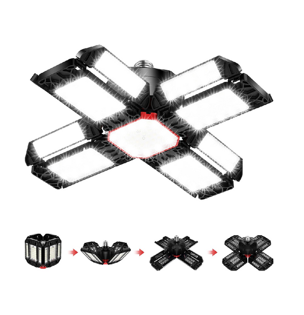 Rafow 200W LED Garage Light  20,000LM 6500K Deformable Ceiling Light