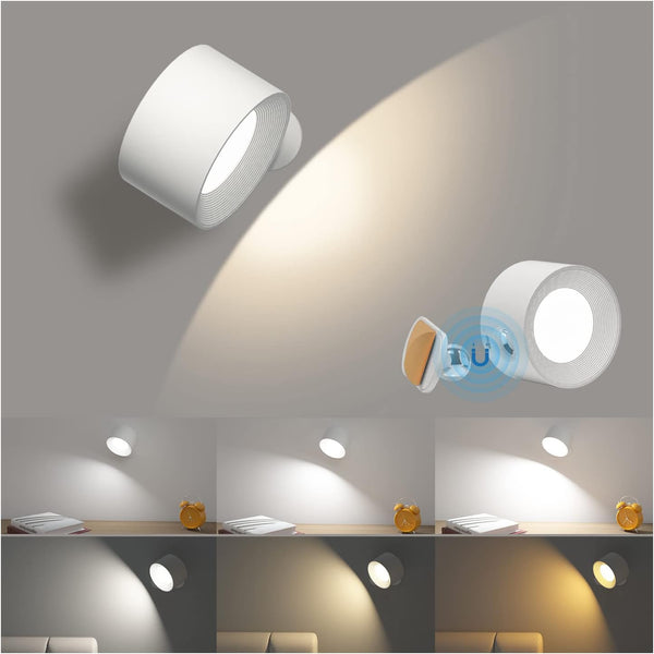 Rechargeable LED Wall Light with Touch Control & Rotation