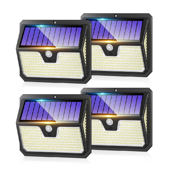238 LED Solar Security Lights Outdoor, 4 Pack Motion Sensor