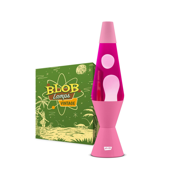 Pink Liquid Motion 14.5" Vintage Lava Lamp with Metal Base & Cap – Mood Light