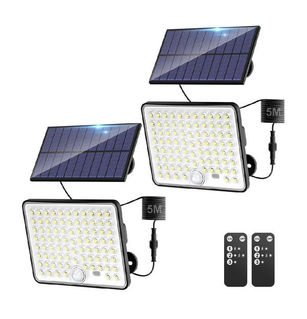 Solar Security Lights Outdoor Motion Sensor with Remote