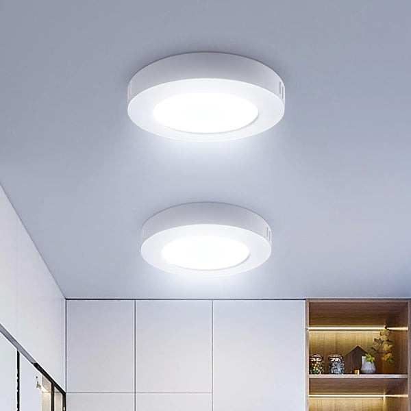 LED Ceiling Lights, 6W 620LM Round LED Ceiling Light 6500K, 51W Equivalent Lighting Ceiling, Small, Dome (Pack of 2)