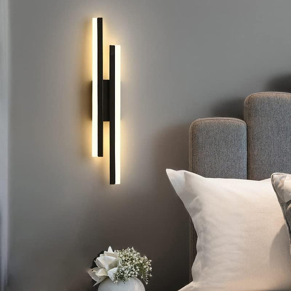 Modern Black LED Wall Light 16W Warm White