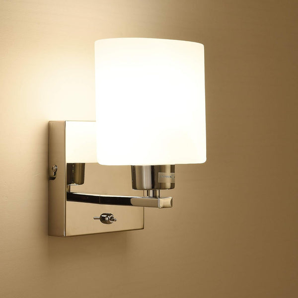 Modern E14 Wall Light Chrome Finish Indoor Sconce