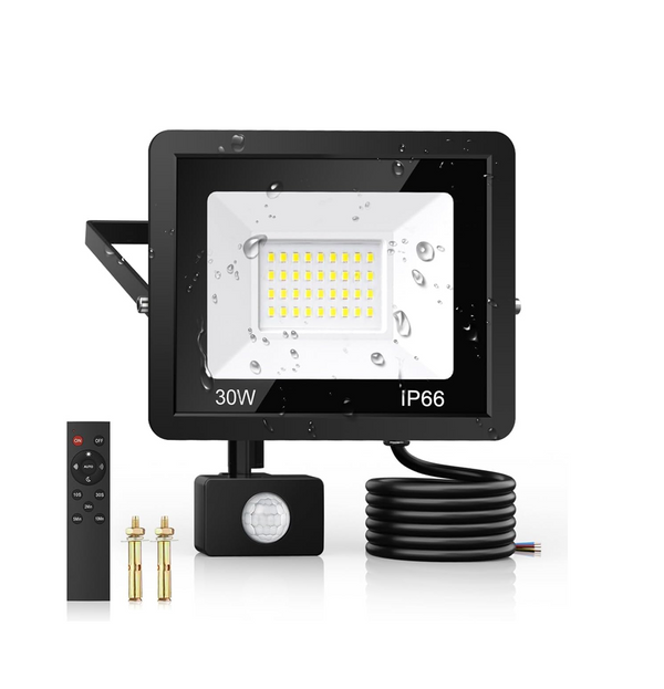 30W LED PIR Motion Sensor Outdoor Security Flood Light