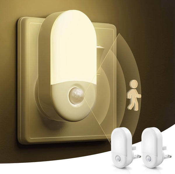 LOHAS Plug-in Motion Sensor Night Lights, 2 Pack