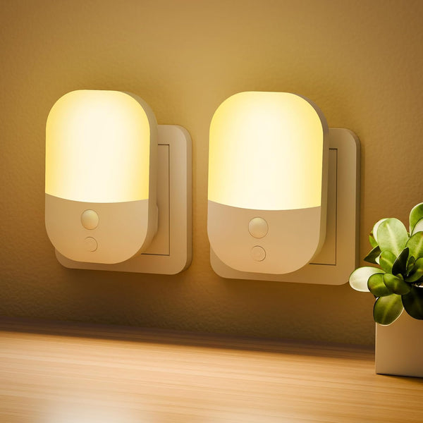 2 Pack Plug-in LED Night Lights with Dusk Sensor