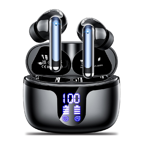 Wireless Earbuds Bluetooth 5.3 Headphones, 4 ENC Mics, 42H Playtime