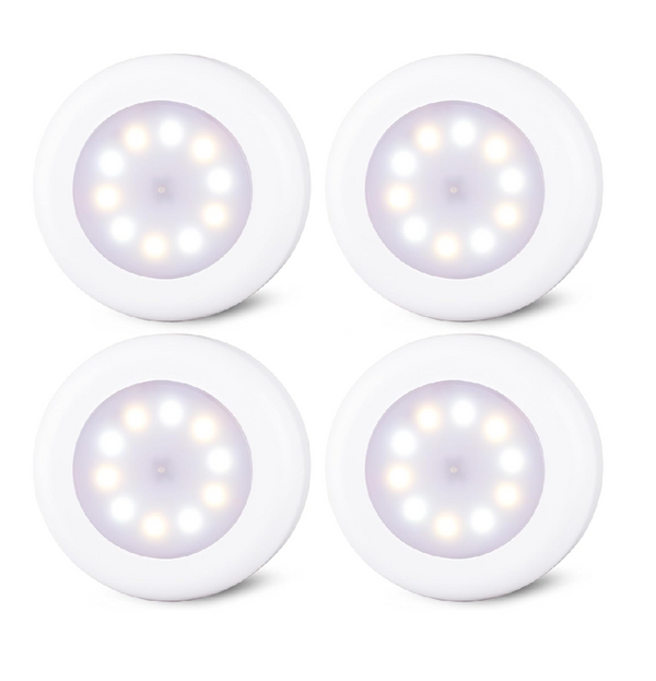 STAR-SPANGLED Dimmable Push Tap LED Puck Lights