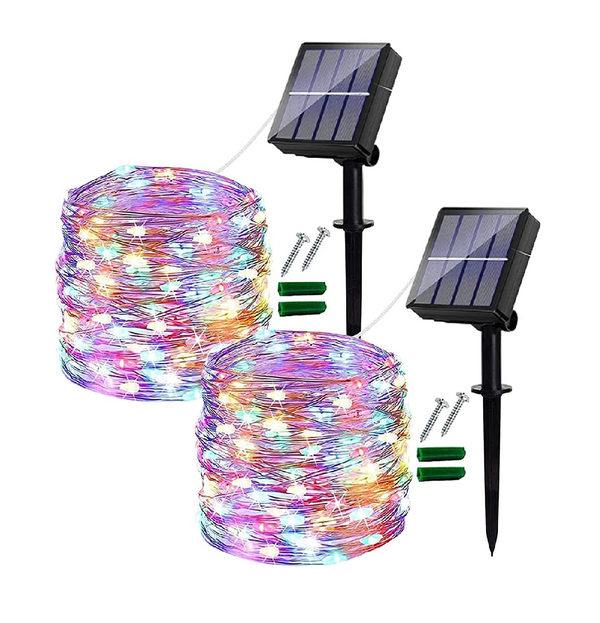 Solar Fairy Lights Outdoor 2 Pack 120 LED Waterproof