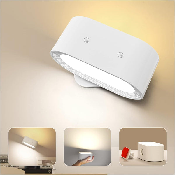 Rechargeable Touch Wall Light with Timer and 360° Rotation