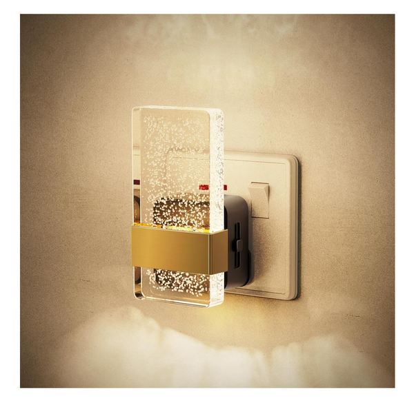 Plug-In Night Light with Dusk-to-Dawn Sensor and Dimmable Warm White Glow