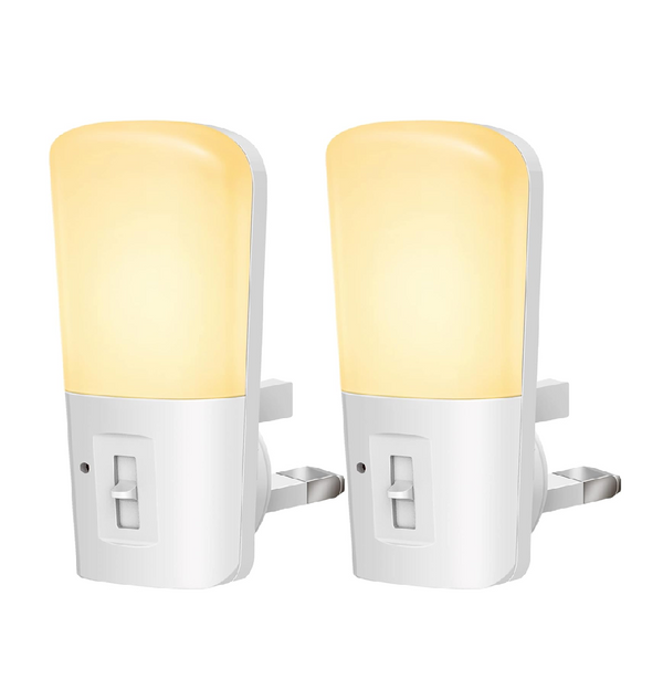 LOHAS Plug-in Dimmable Night Light, Warm White 2 Pack