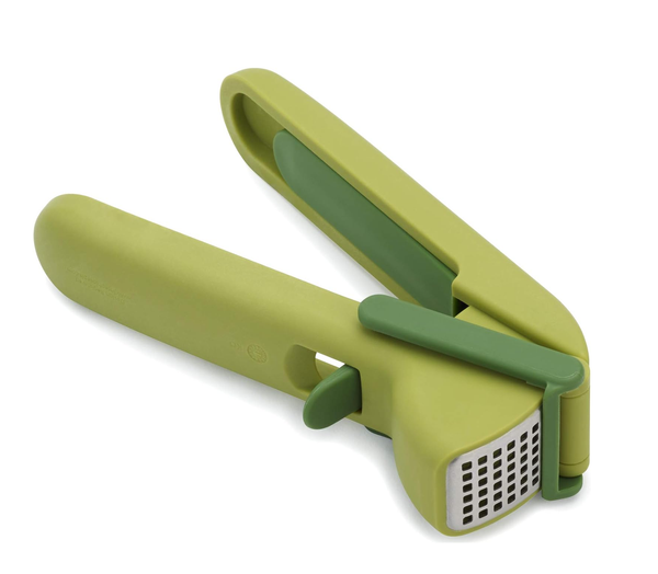 CleanForce Garlic Press & Ginger Crusher, Easy Squeeze Mincer, Durable Metal, Green