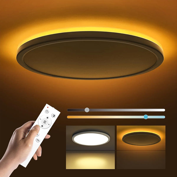 LED Ceiling Light Dimmable 36W Remote Control Warm White