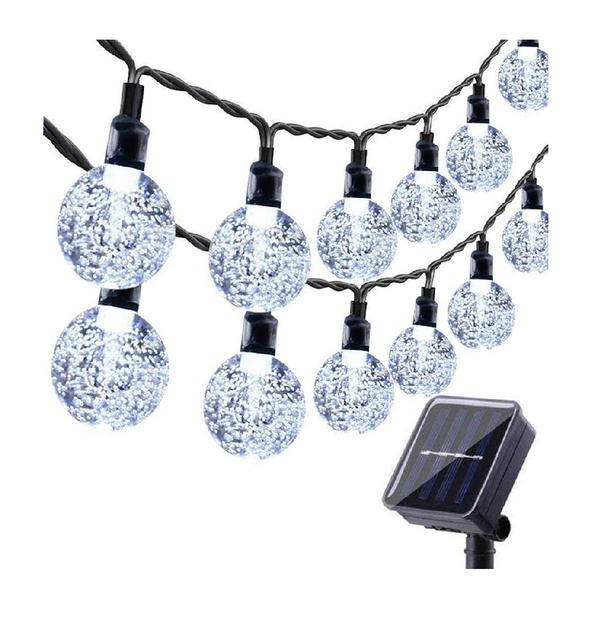 Solar Garden Lights Outdoor 36ft 60 LED Crystal Ball String