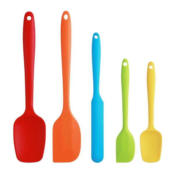 Silicone Spatula Set 5 PCS, Heat-Resistant Non-Stick Food Grade Baking Utensils
