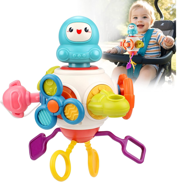 Montessori 8-in-1 Busy Board Activity Cube, Sensory Learning Toy for 6–18 Months