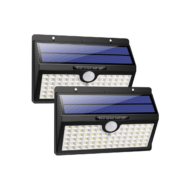 78 LED Solar Motion Sensor Security Lights (2 Pack)