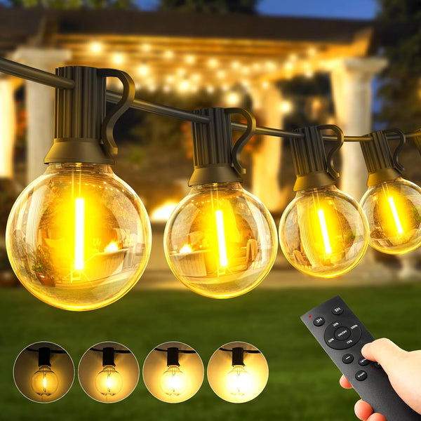 Outdoor G40 30M Festoon String Lights, Dimmable & Waterproof