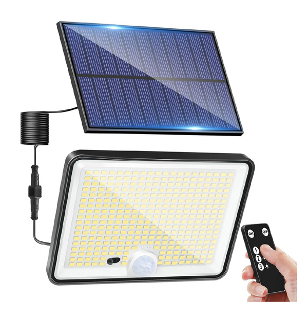 342 LED Solar Security Light with Remote & Motion Sensor