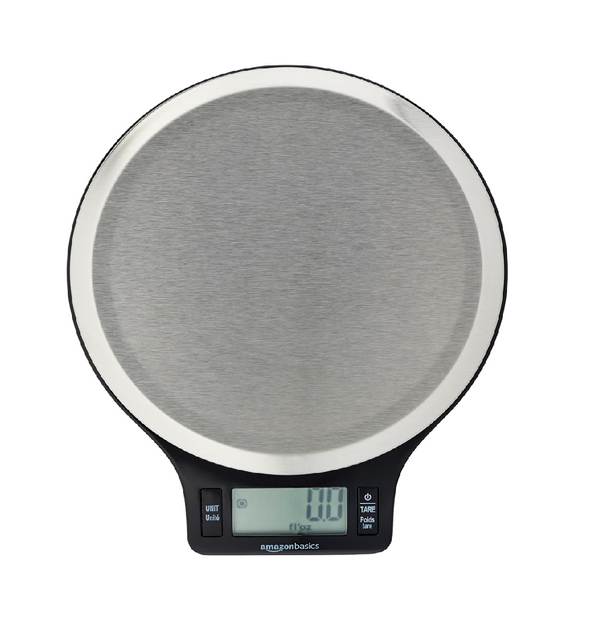 Digital Kitchen Scales with LCD Display – Black Steel