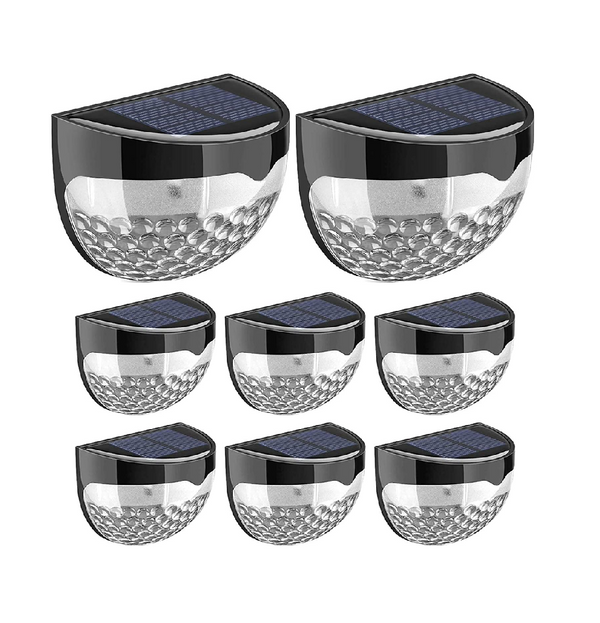 GloBrite 8-Pack Solar Garden Fence Lights Waterproof