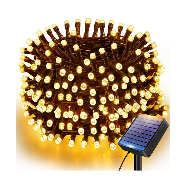 Solar Garden String Lights 6M 60 LED Warm White