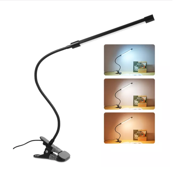 USB Clip On Desk Lamp Flexible Clamp