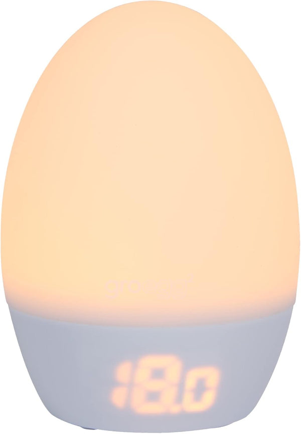 GroEgg2 Toddler Nightlight, LED Colour-Changing with Temp Display, Adjustable Brightness