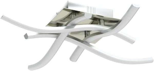 28W Elegant Curved LED Ceiling Light, Cool White 6500K