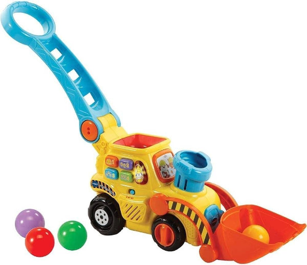 Educational POP and Drop Digger, Push-Along Toddler Toy Gift for 12M–3Y Kids
