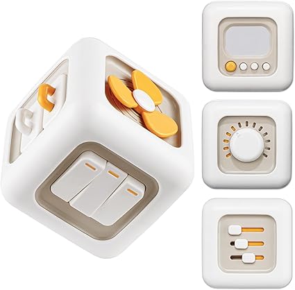 Sensory Activity Cube for Toddlers – Montessori Busy Cube for Fine Motor Development, Travel Toy for 12–18 Months and 1–3 Year Olds, Perfect Birthday Gift for 1 Year Old Boys and Girls