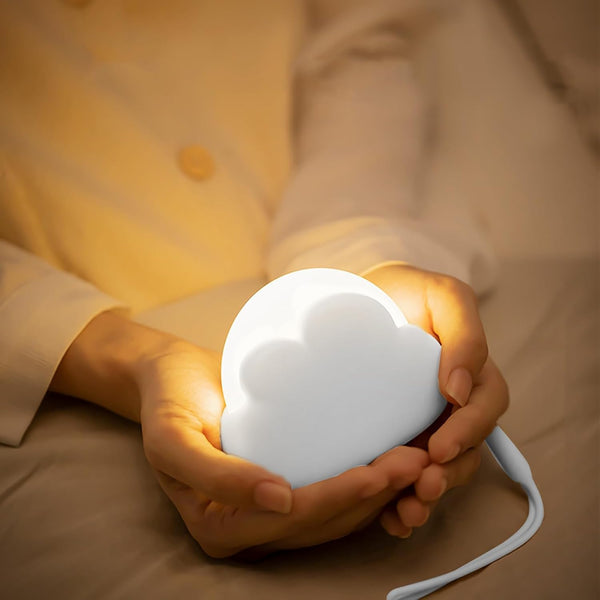 Portable Cloud Night Light, Dimmable Kids Lamp with 2 Modes & 1200mAh Battery